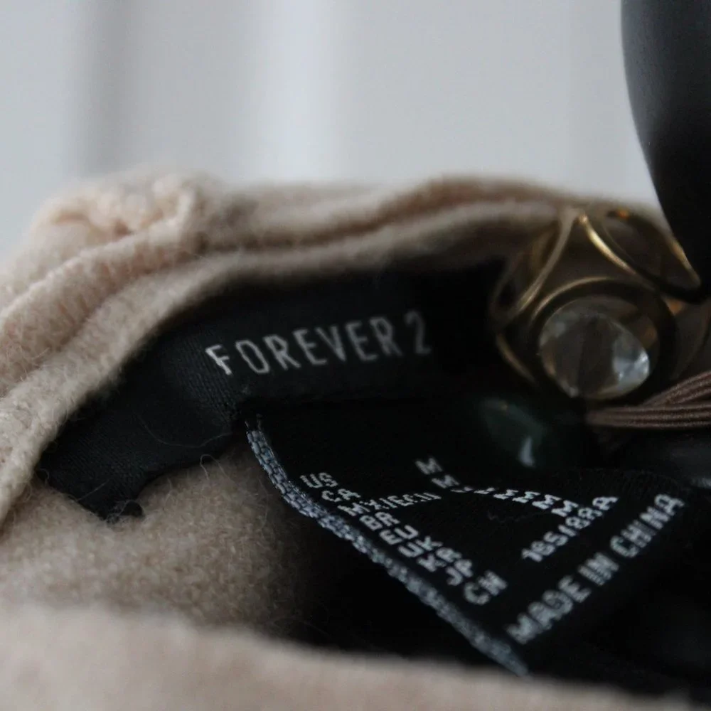 Forever 21 Beige Cropped Hoodie - Picture 8 of 9